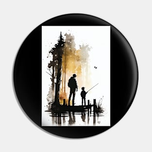 Father-Son Fishing Pin