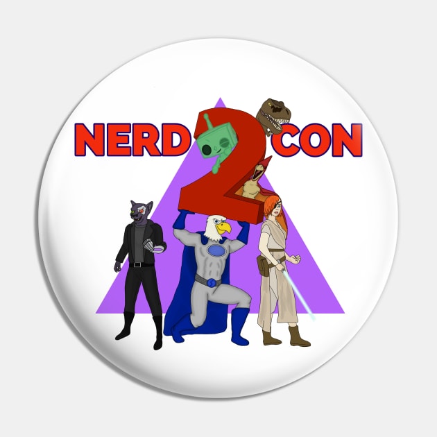 Nerd Con 2 Color Pin by AndrewValdezVisuals