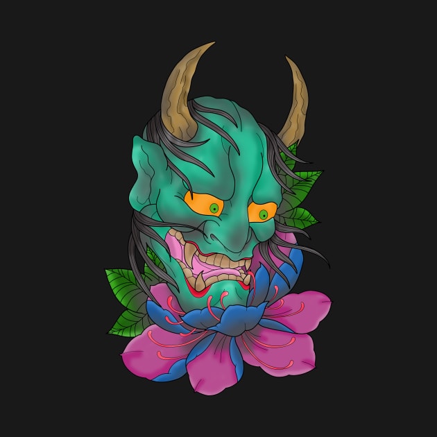 Hannya Peony by BDART13