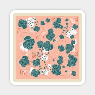 Echeveria Succulent - modern minimal pattern Magnet