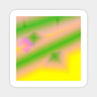 YELLOW GREEN RED TEXTURE ART Magnet