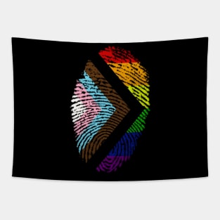 Progress Pride Rainbow Flag For Inclusivity Tapestry