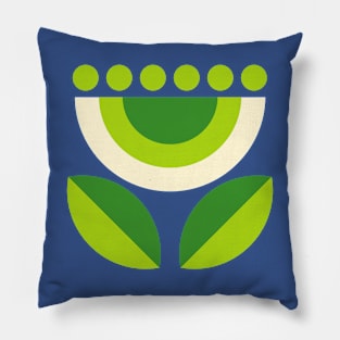 Bold Geometric Floral - Green Pillow