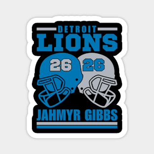 Detroit Lions Jahmyr Gibbs 26 American Football Retro Magnet