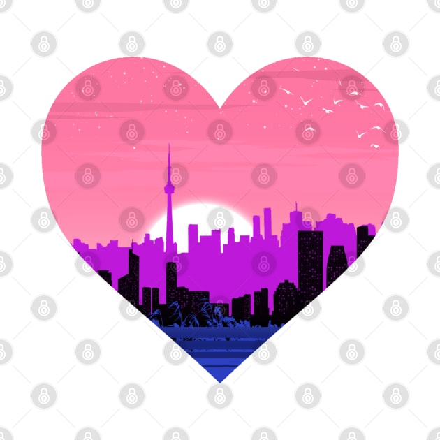 Genderfluid cityscape subtle heart by designedbyeliza