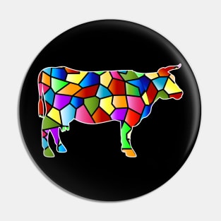 Cow Colorful Piece Pin