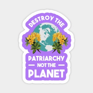 Destroy The Patriarchy Not The Planet Best Merch Magnet