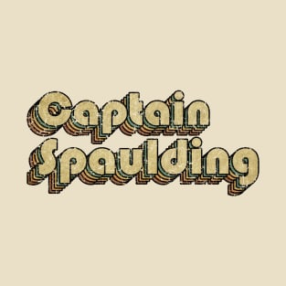 Captain Spaulding // Vintage Rainbow Typography Style // 70s T-Shirt