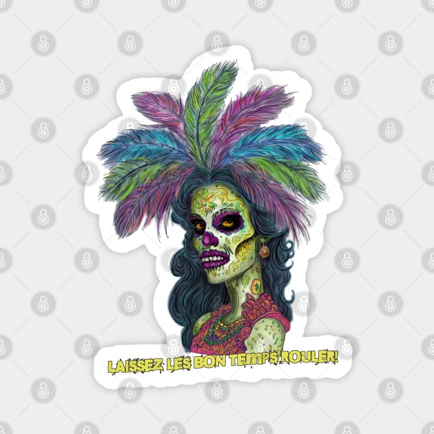 Mardi Gras Zombie Magnet by H. R. Sinclair