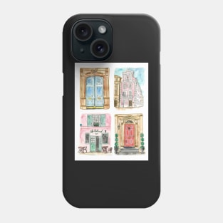 Four Doors in Paris Phone Case