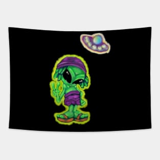 Super Cool Alien Tapestry