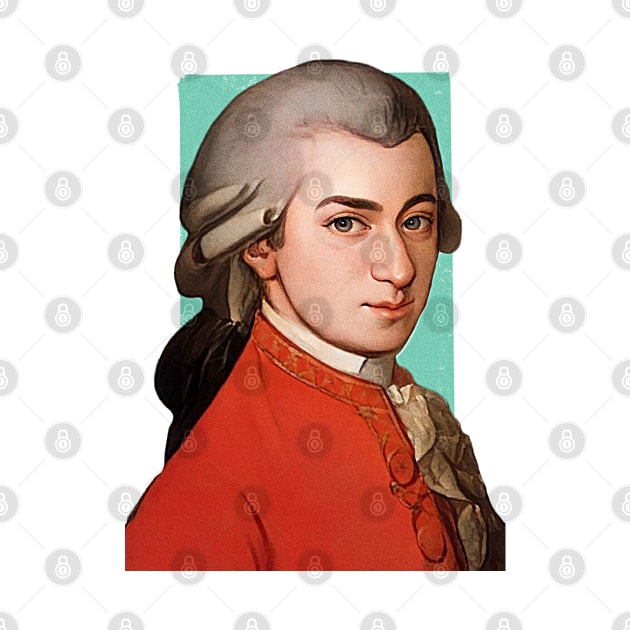 Austrian Composer Wolfgang Amadeus Mozart illustration by Litstoy 