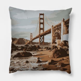 Golden Gate Bridge San Francisco I Travel Cities Pillow