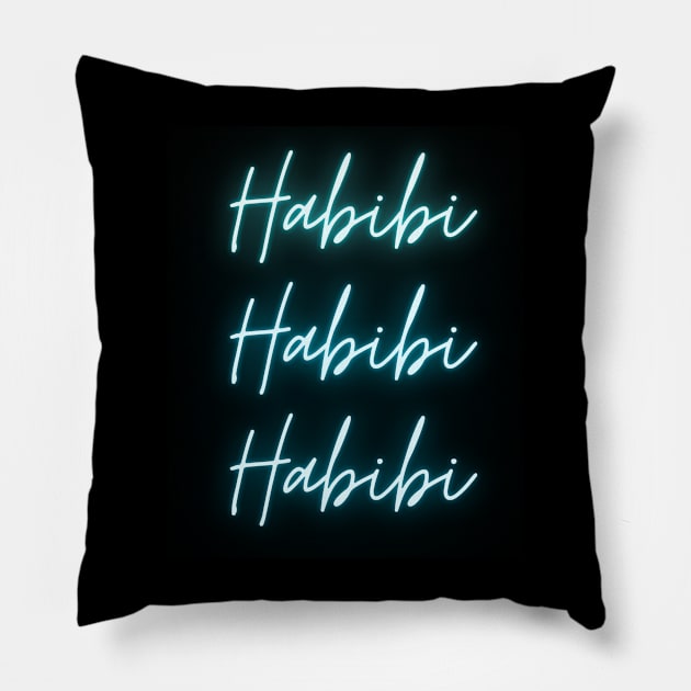 3x Habibi Blue Pillow by LCH Designs