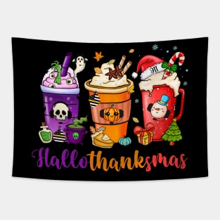 Funny Holiday Dispatcher HalloThanksMas Tapestry