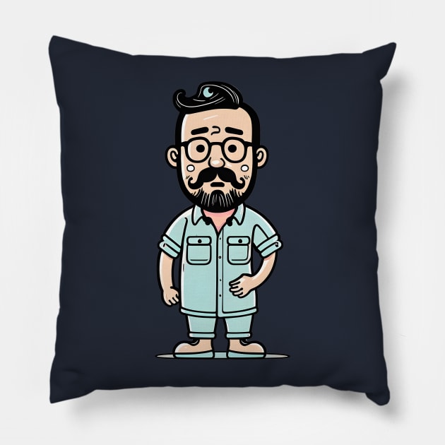 Rad Dad Rocket Pillow by hypnohymn