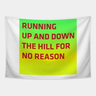 Running up and down the hill for no reason Tapestry