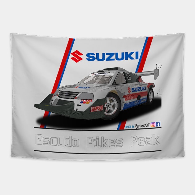 Suzuki Escudo Pikes peak Tapestry by PjesusArt