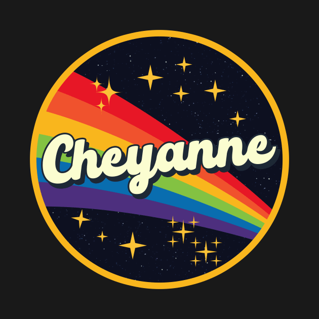 Cheyanne // Rainbow In Space Vintage Style by LMW Art