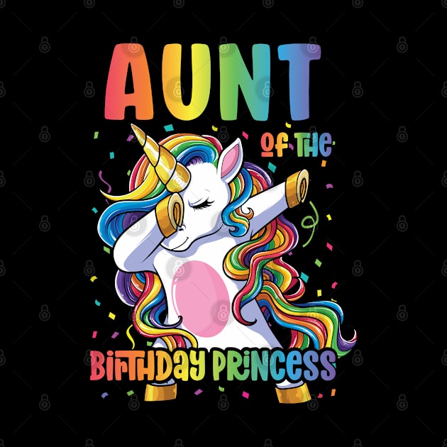 Aunt of the Birthday Princess Dabbing Unicorn Girl by Pennelli Studio