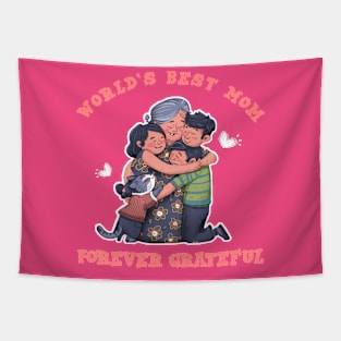 World's best mom - haappy mother's day 2024 Tapestry