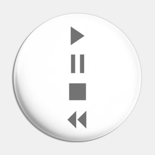 Play Stop Pause Rewind Pin