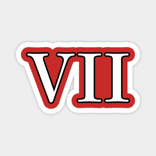 Roman Numeral 7 VII Magnet