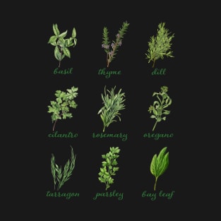 Culinary Herb Design for Chefs and Home Cooks T-Shirt