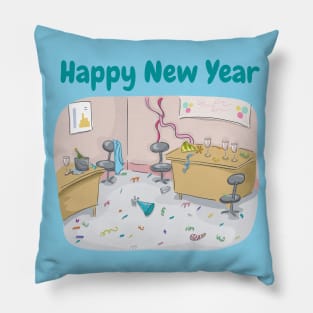 Happy New Year Party - Funny Messy Party Pillow