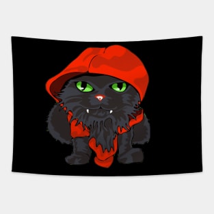 Cat in Hoodie Tapestry