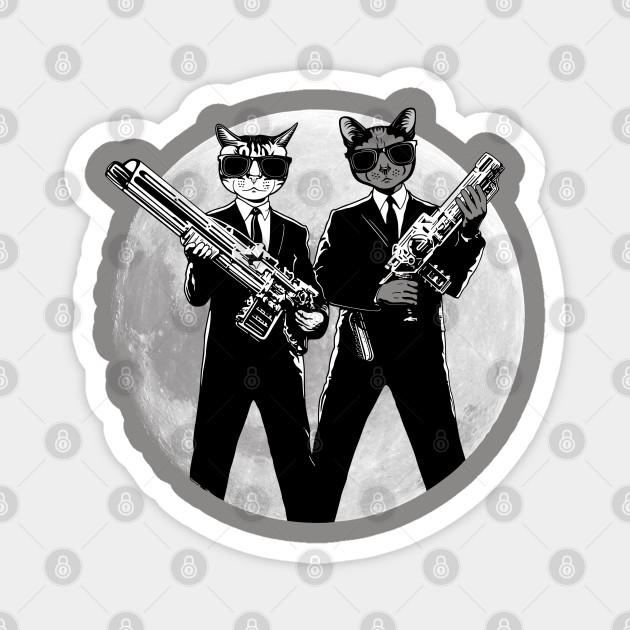 Cats In Black Men In Black Magnet Teepublic