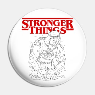 Dustin Stranger Things Parody Stronger Things Pin