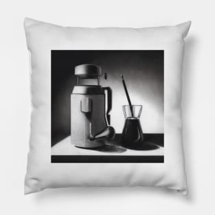 Coffee Vintage Monochrome Pointillism Since Pillow