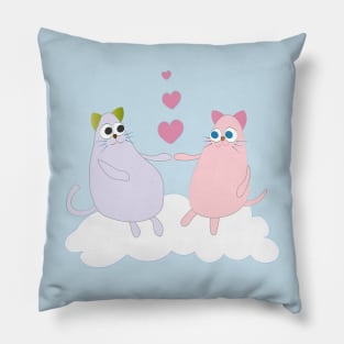 Cat Love Story Pillow