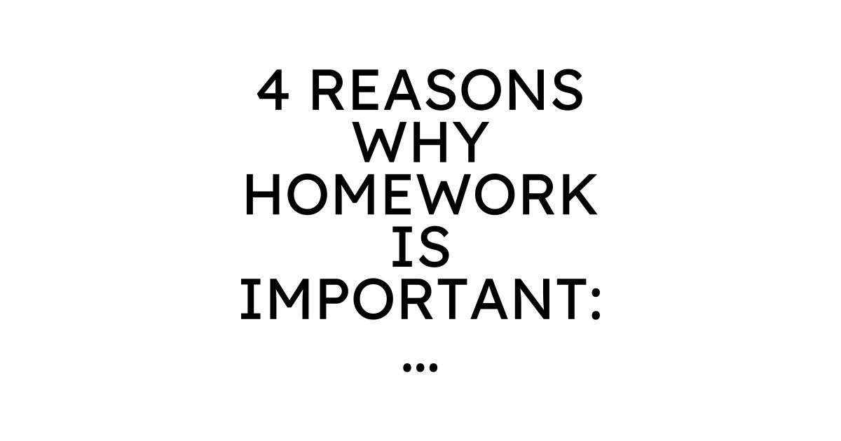 why is homework is not important