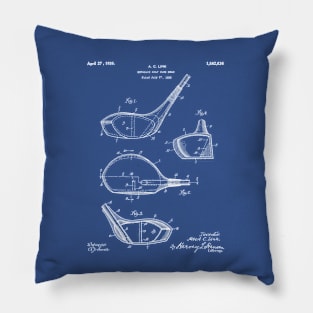 Golf Driver Patent - Golf Art - Blueprint Pillow