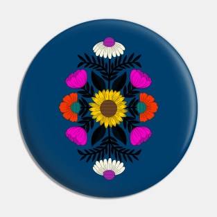 Colorful sunflower floral design Pin