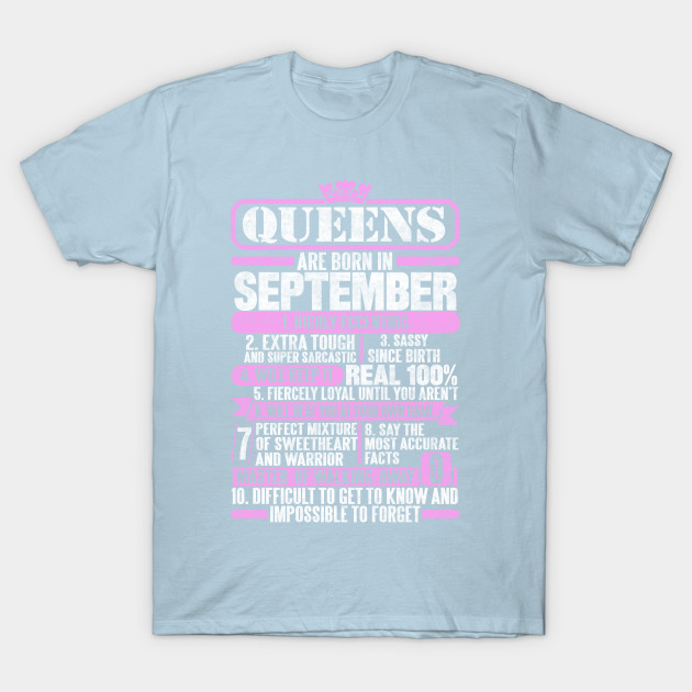 Discover Queens Are Born In September - Queens Are Born In September - T-Shirt