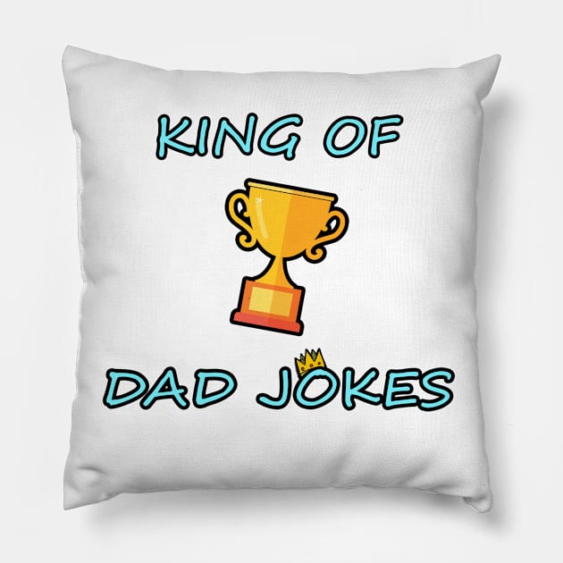 King of Dad Jokes Pillow by Style Haven