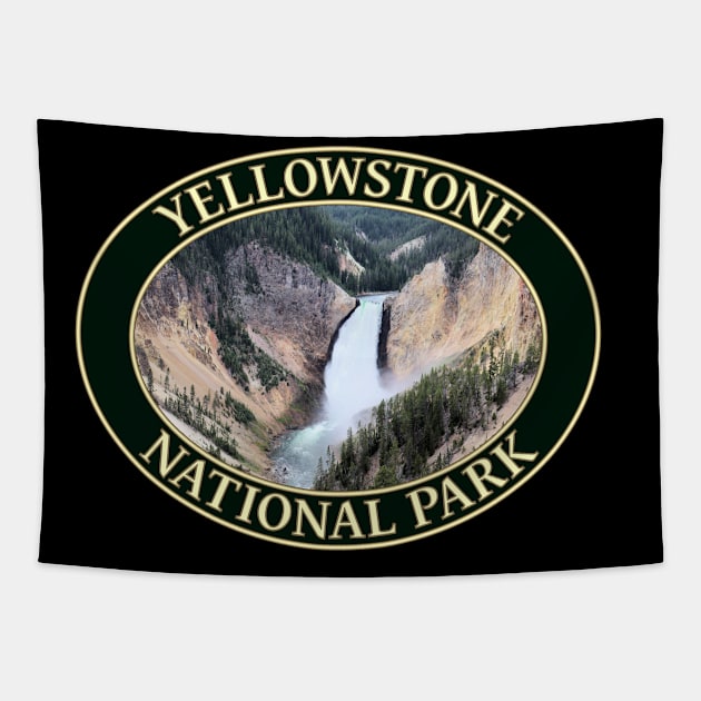 Yellowstone Falls at Yellowstone National Park in Wyoming Tapestry by GentleSeas