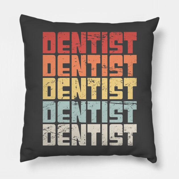 Retro Vintage 70s DENTIST Pillow by MeatMan