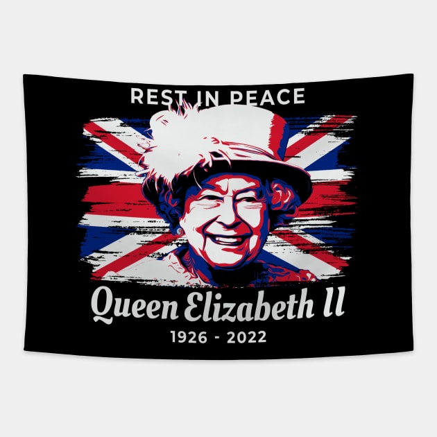 rip queen elizabeth uk Tapestry by PRESENTA