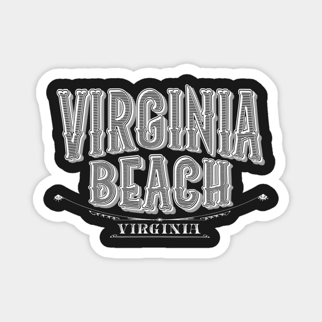 Vintage Virginia Beach, VA Magnet by DonDota