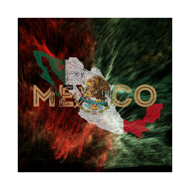 Stardust Mexico Map and Flag Souvenir by Family Heritage Gifts