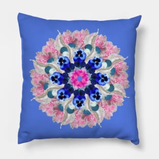 milky floral mandala Pillow