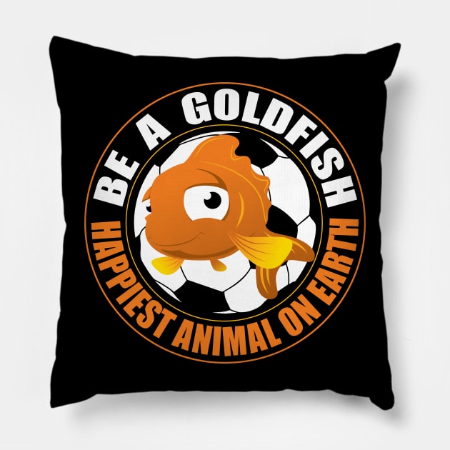 Be a Goldfish Pillow by CuddleswithCatsArt