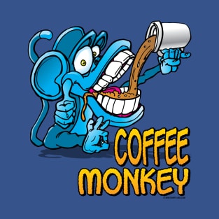 Coffee Monkey Toon T-Shirt