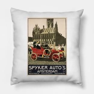 SPYKER AUTO Amsterdam Advertisement Dutch Marque Vintage Car Pillow