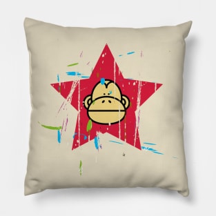 Monkey in a Star Pillow