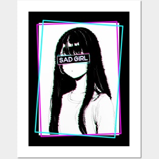 Sad anime girl Poster for Sale by xyvril